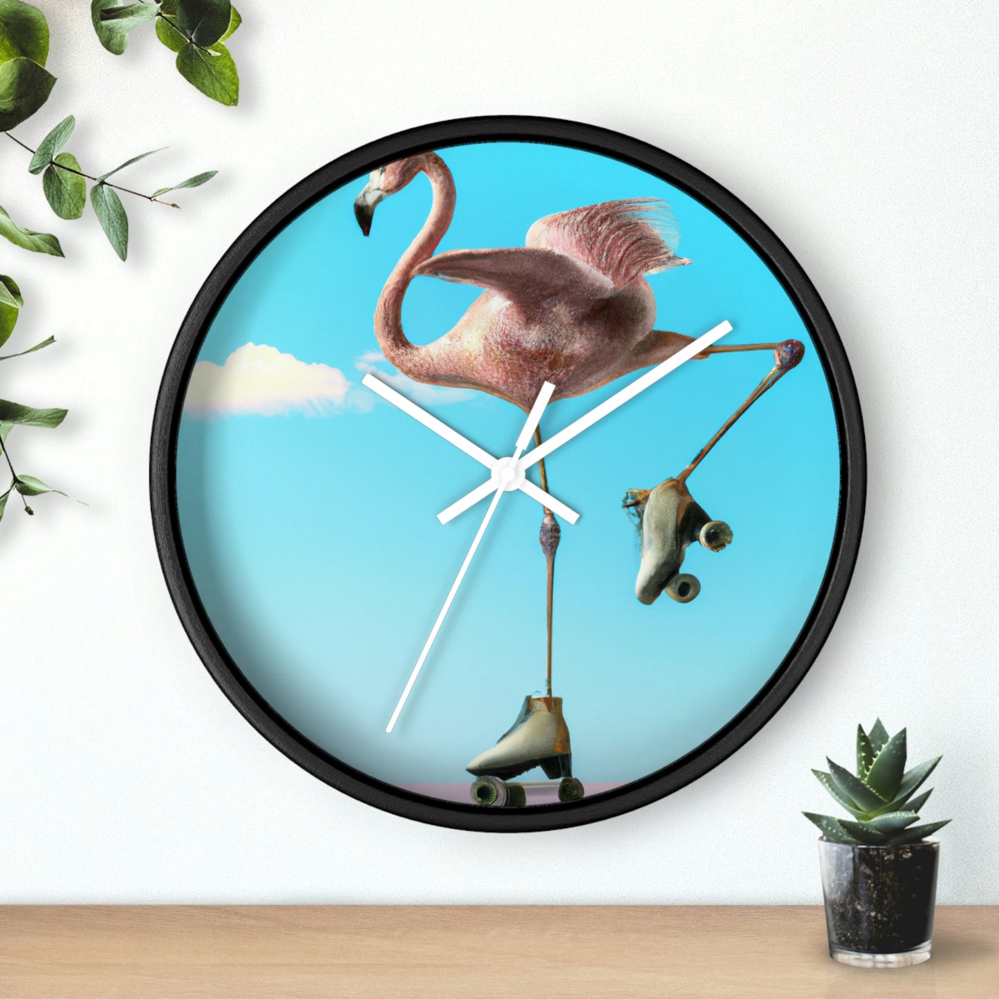 "Flamingo Skates!" - The Alien Wall Clock