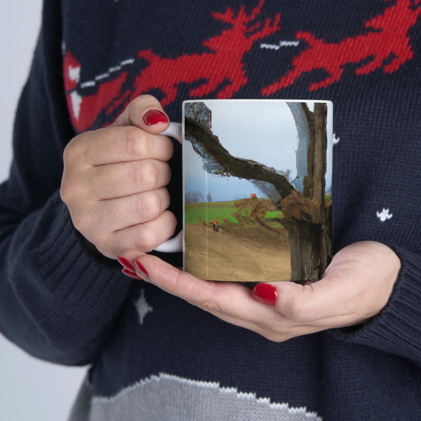 "A Shadow in the Meadow: The Last Standing Tree" - The Alien Ceramic Mug 11 oz