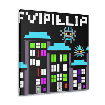 "City Defenders: Creative Space Invaders" - The Alien Canva