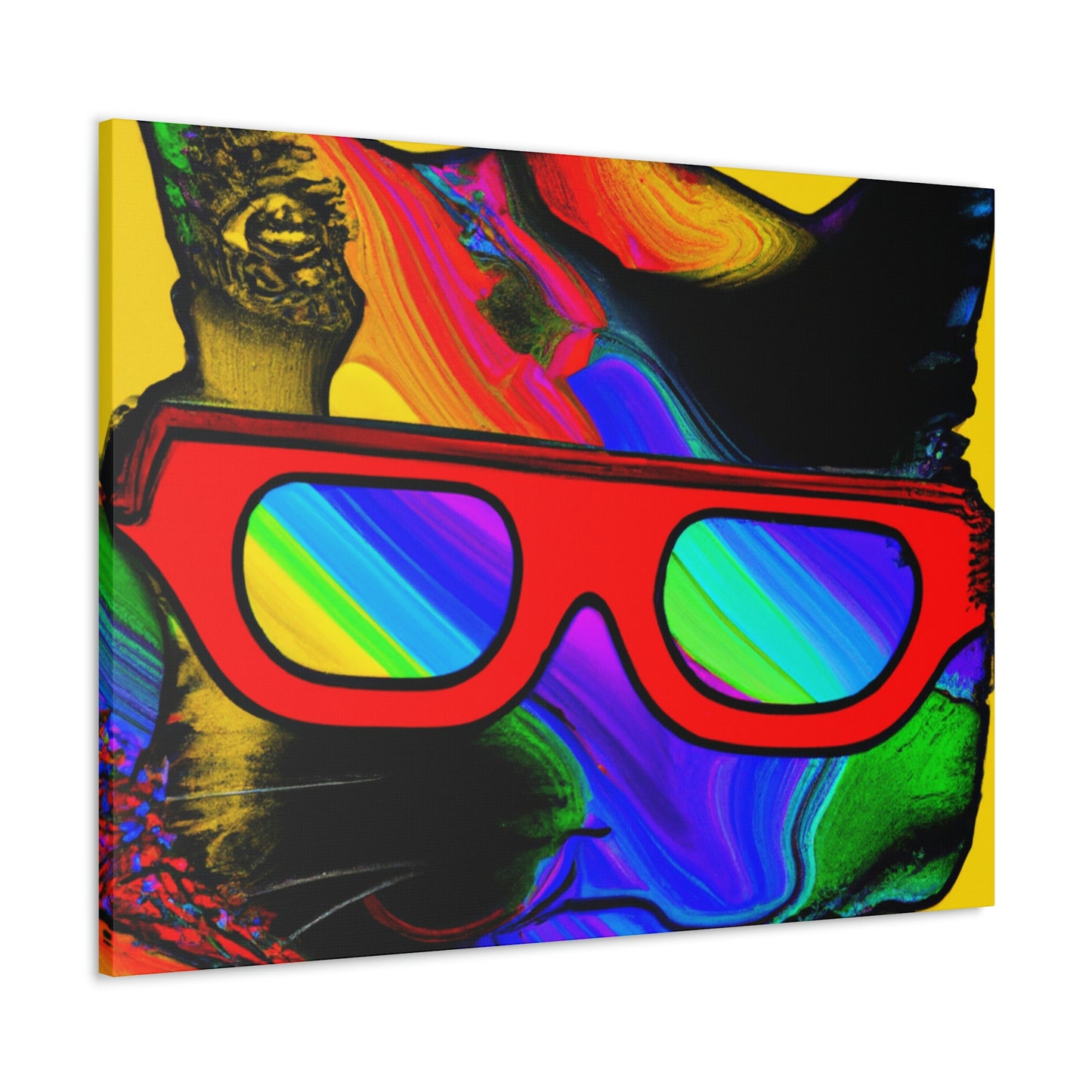 "Coole Katze mit Sonnenbrille" - The Alien Canva