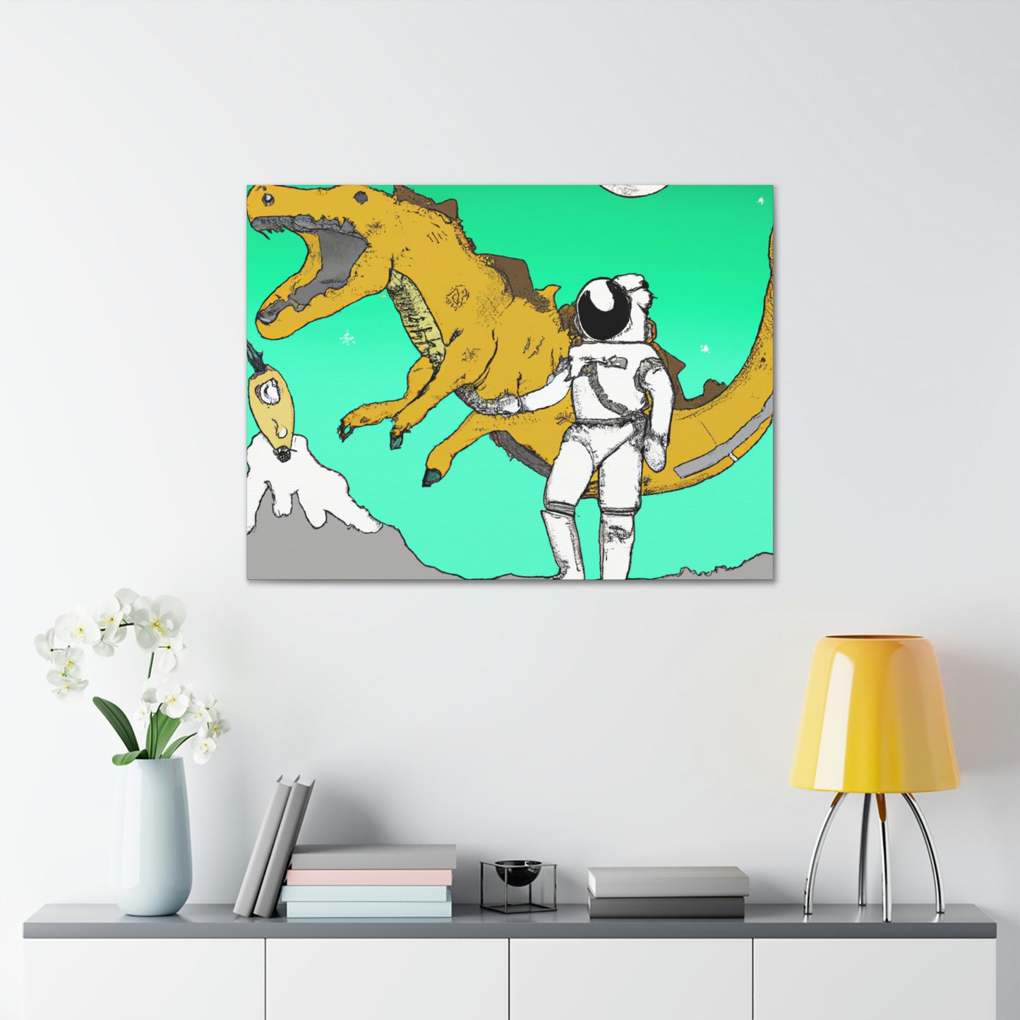 Dragons vs. Time Traveler - The Alien Canva