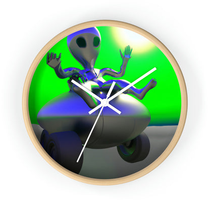 "The Alien Hitchhiker" - The Alien Wall Clock