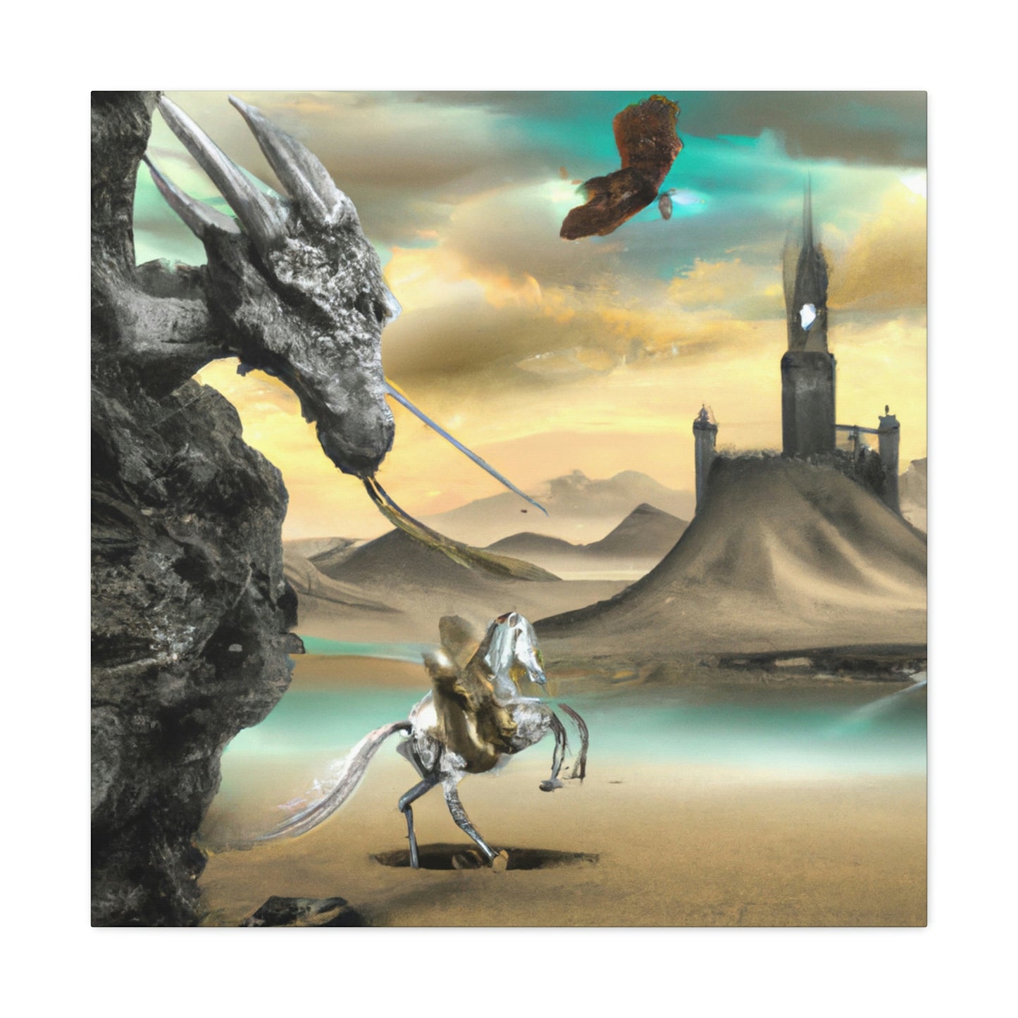 El caballero y el trono del dragón - The Alien Canva