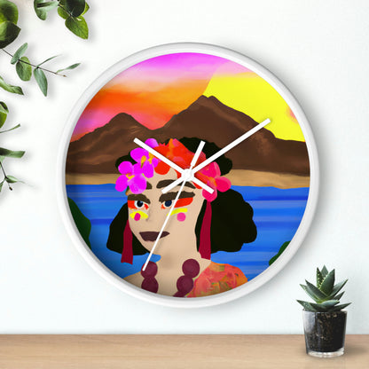 "Encantamiento al atardecer" - El reloj de pared alienígena