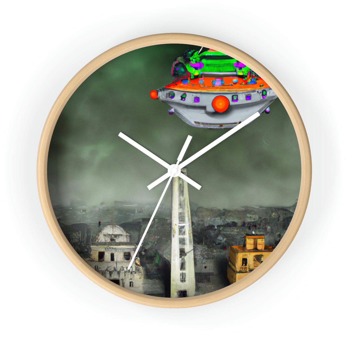 "Conundrum in the Ruins" - The Alien Wall Clock