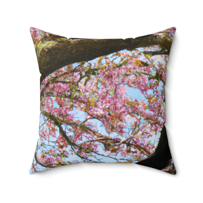 "A Blossoming Reflection" - The Alien Square Pillow