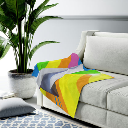 "A Flight of Color" - The Alien Velveteen Plush Blanket