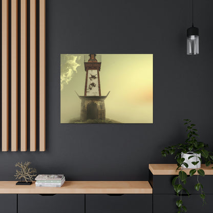 "Faro fantasmal en la niebla" - The Alien Canva