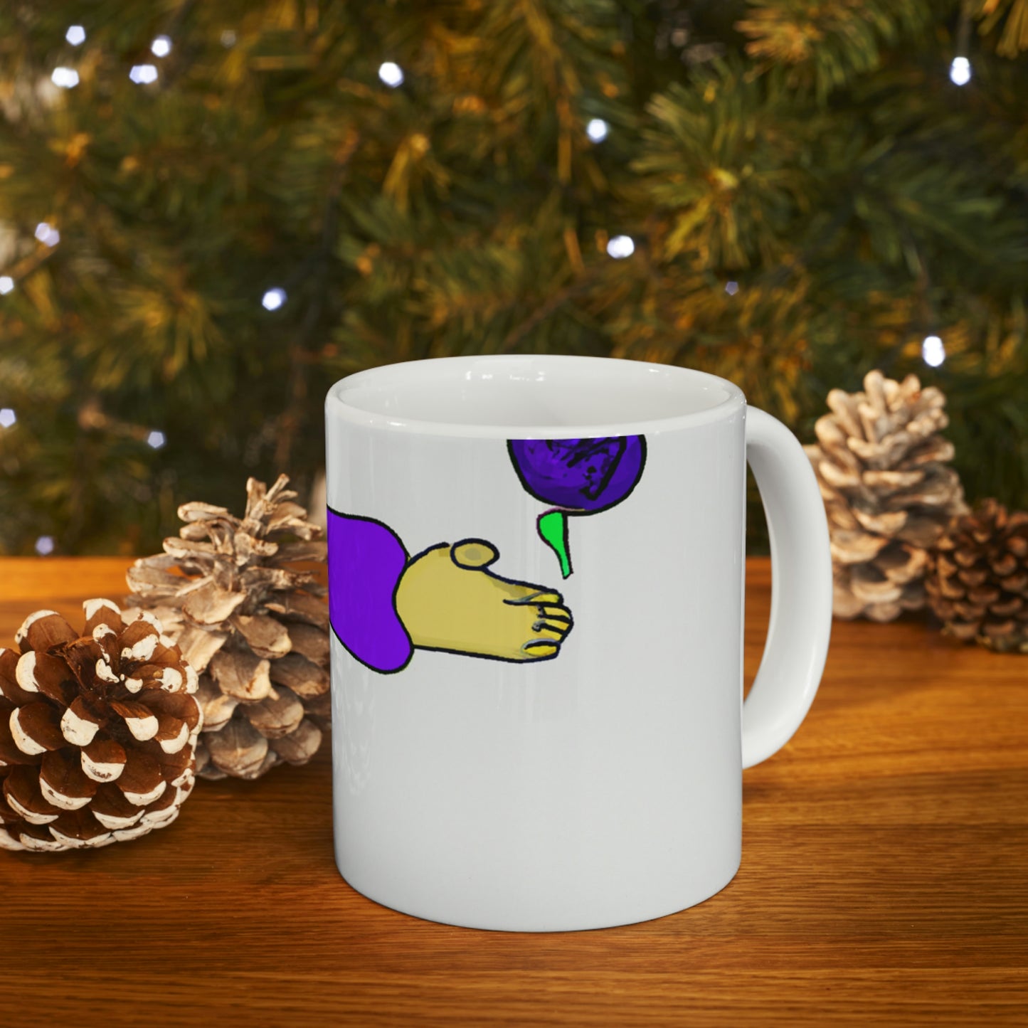 "The Warm Embrace of the Elderly and the Grace of the Rose" - The Alien Ceramic Mug 11 oz