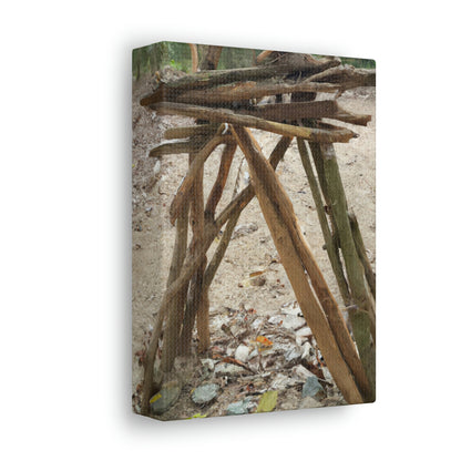 "Eco-sculpture: Working with Nature's Art" - Canvas