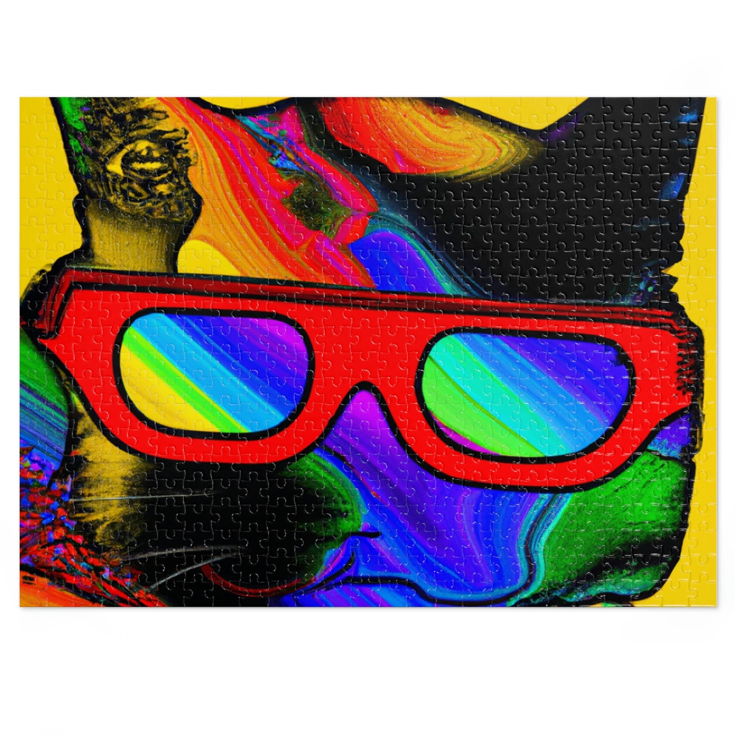 "Coole Katze mit Sonnenbrille" - Das Alien-Puzzle