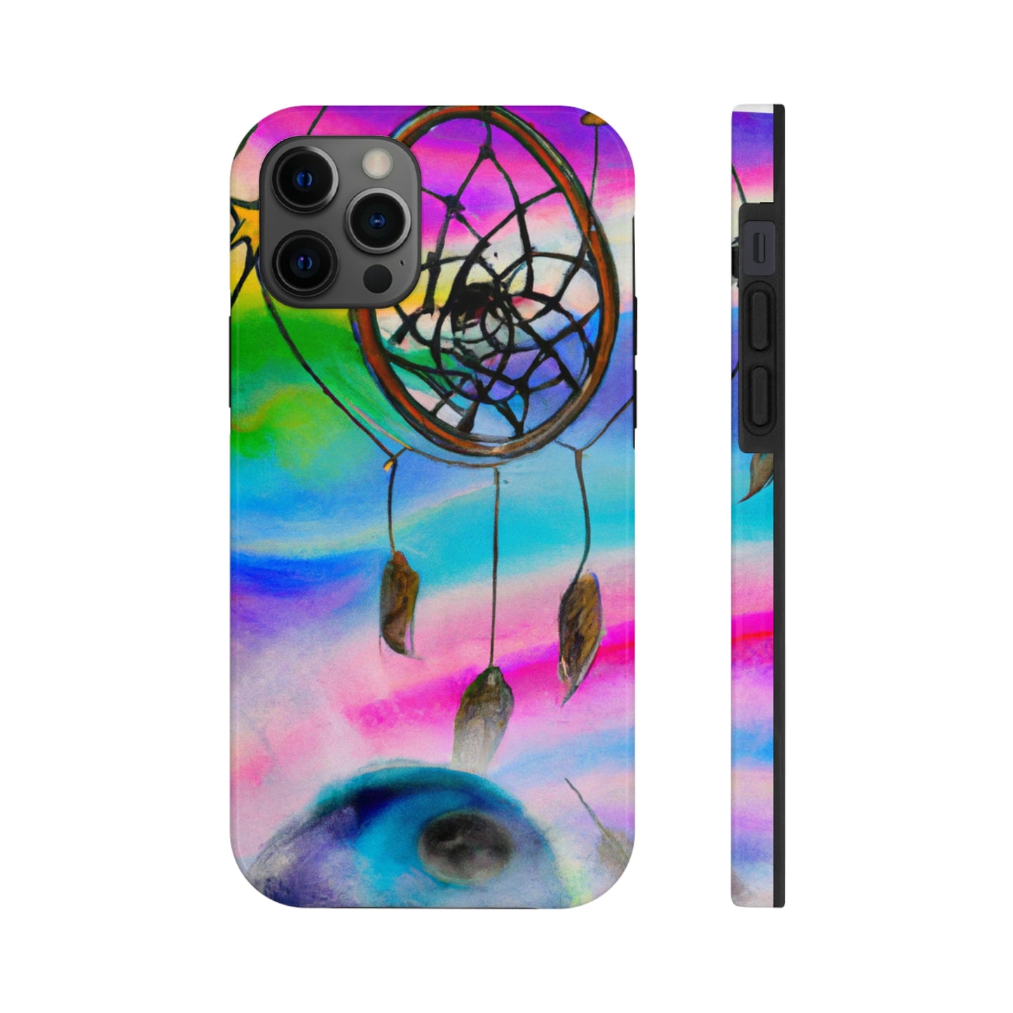 "A Galaxy of Dreams: A Colorful Dreamcatcher Captures Falling Stardust" - The Alien Tough Phone Cases