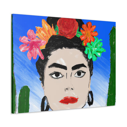 „Feurige Frida: Eine mexikanische Ikone mit farbenfroher Kultur malen“ – The Alien Canva