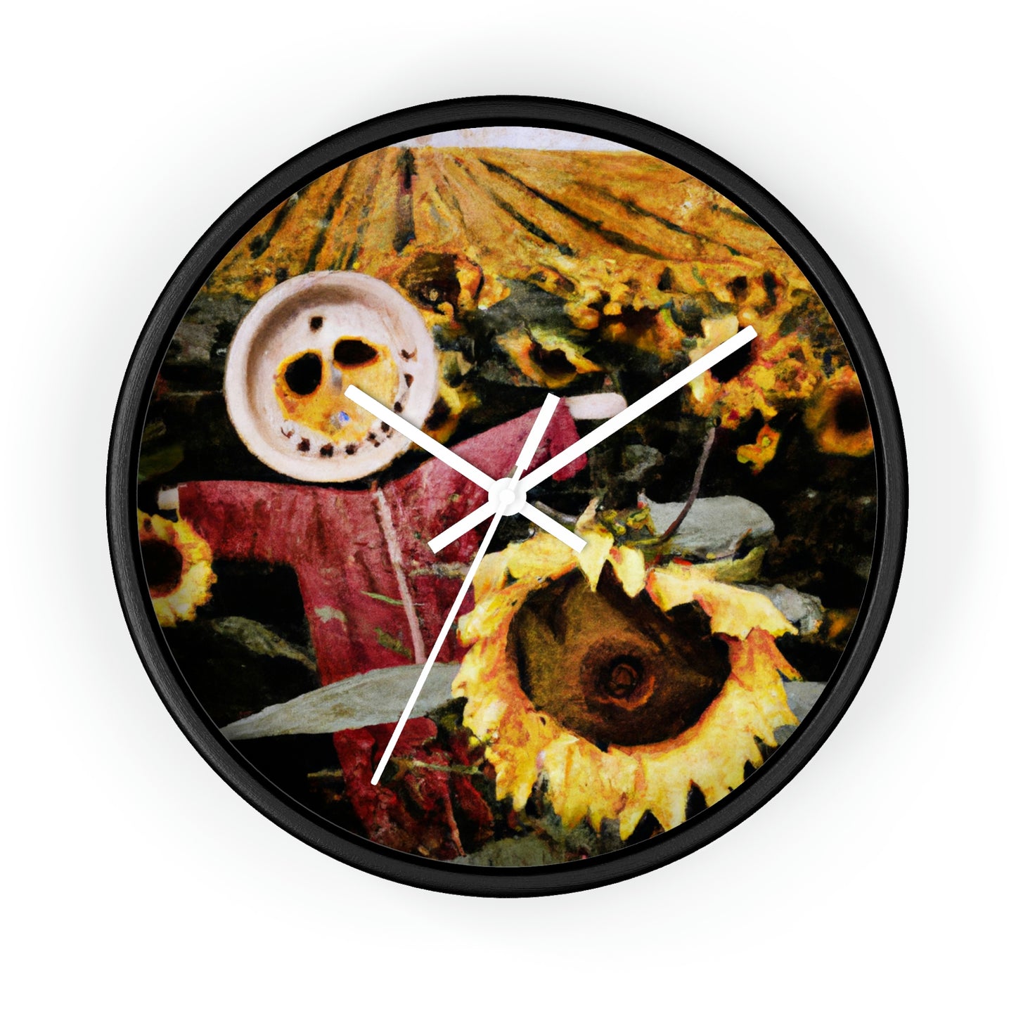 "Centinela solitaria del campo de girasoles" - El reloj de pared alienígena