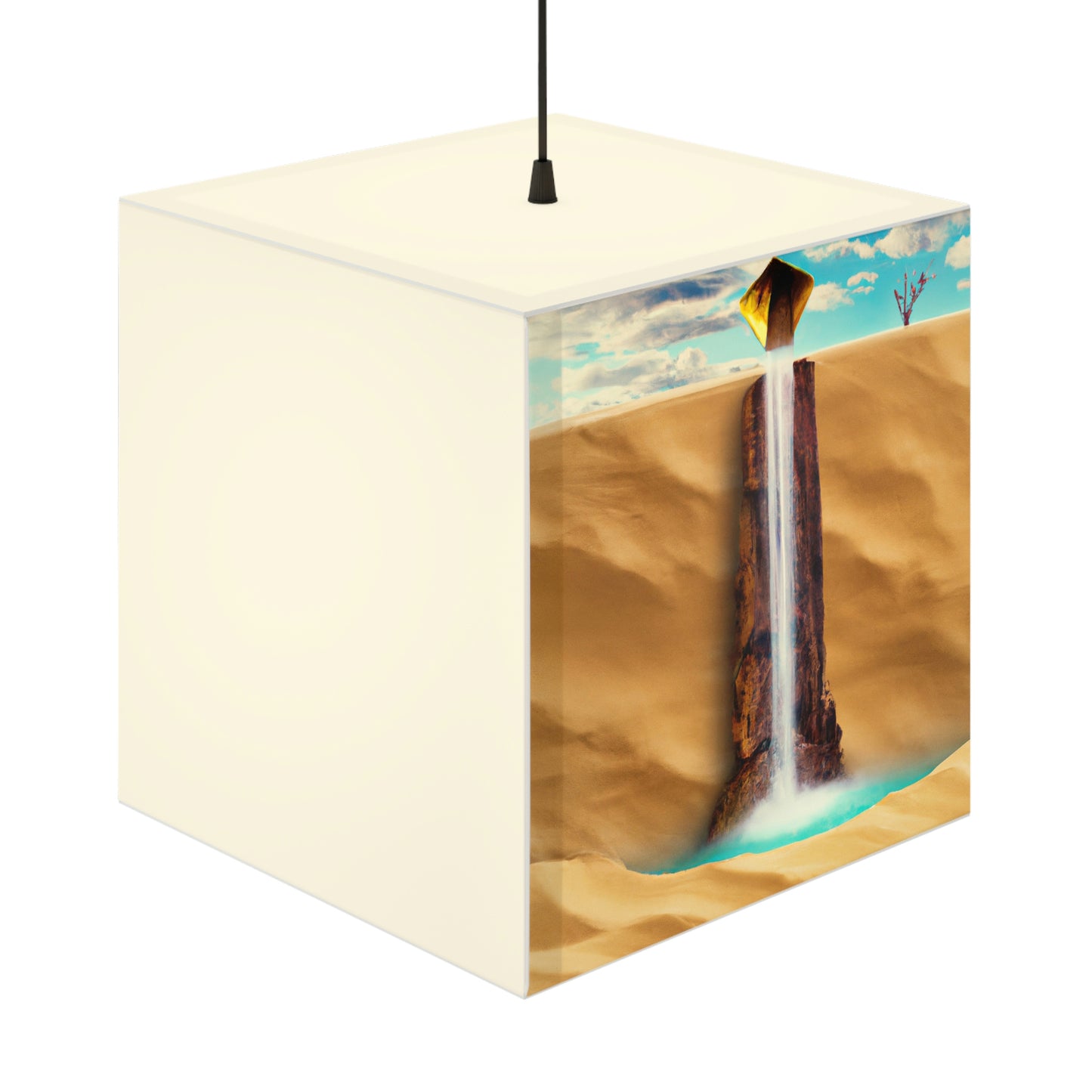 "Lonely Waterfall in a Desolate Desert" - The Alien Light Cube Lamp