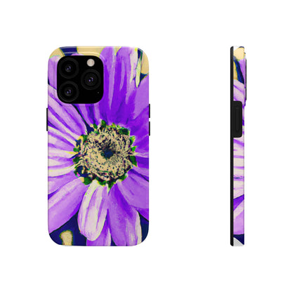 Lila Blütenblätter knallen: Kreieren Sie eine auffällige Gänseblümchen-Rosen-Fusion – The Alien Tough Phone Cases