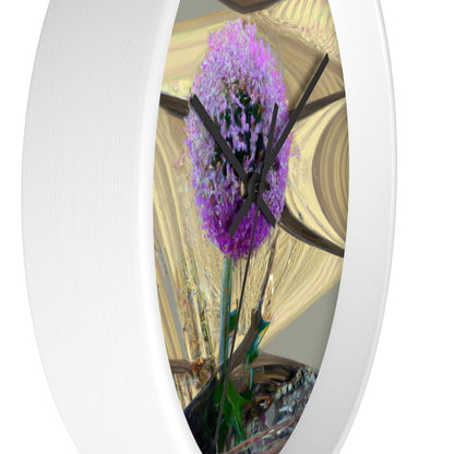 "A Blooming Miracle: Beauty in Chaos" - The Alien Wall Clock