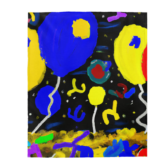 "A Starry Night Rainbow" - The Alien Velveteen Plush Blanket