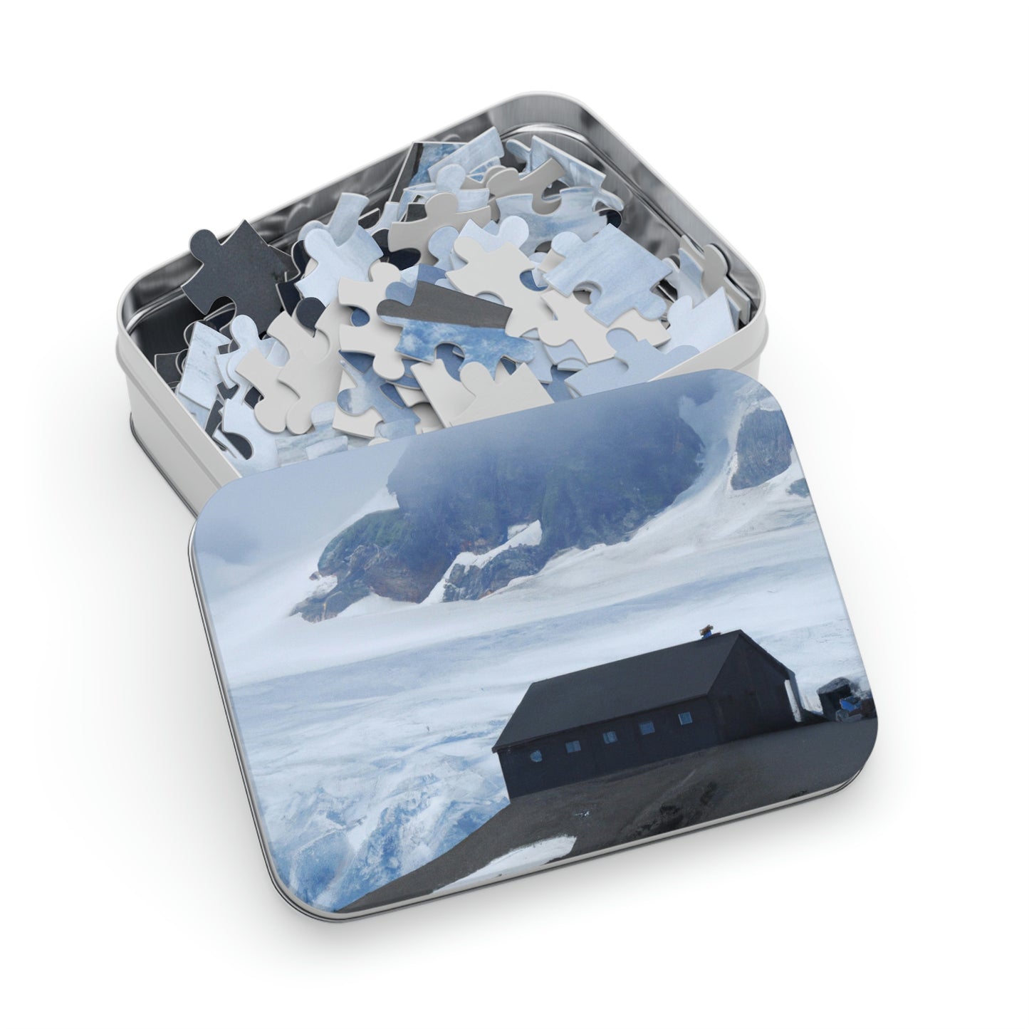 "Frozen Fears: A Haunted Glacier House" - The Alien Jigsaw Puzzle