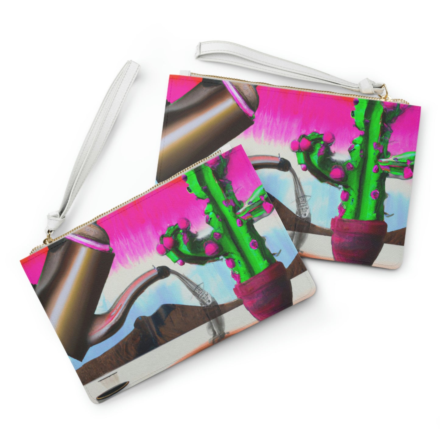 "An Awkward Caffeinated Moment: The Tale of a Bot and a Cactus" - The Alien Clutch Bag