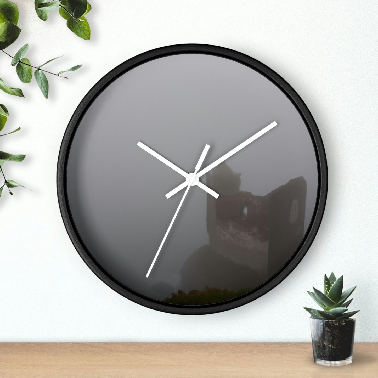 "The Forgotten Castle in the Eerie Mist" - The Alien Wall Clock