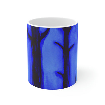 "A Journey Through the Moonlit Forest" - The Alien Ceramic Mug 11 oz