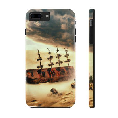 "Lost at Sea: Stranded On A Stormy Desert Island" - The Alien Tough Phone Cases