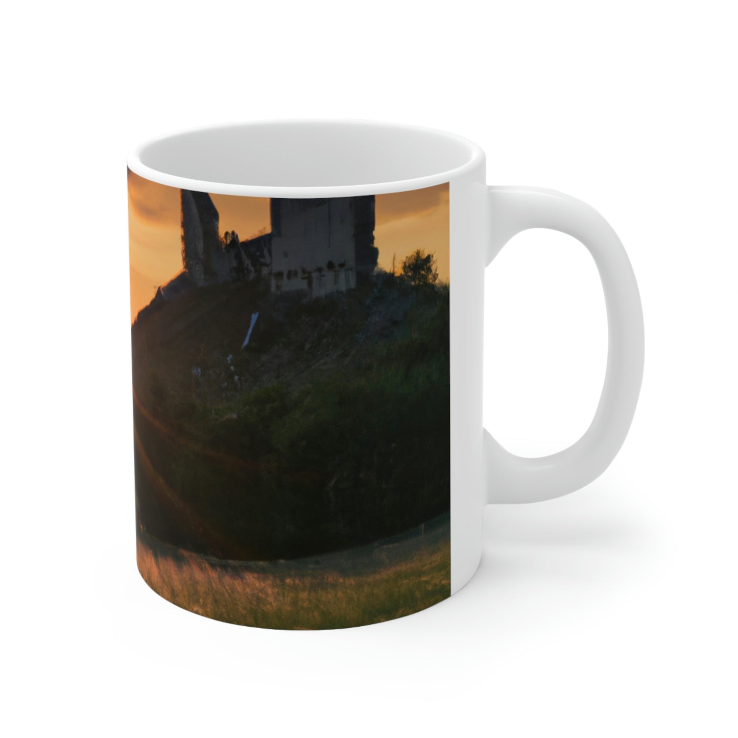 "Enchanted Evening at an Abandoned Castle" - The Alien Ceramic Mug 11 oz