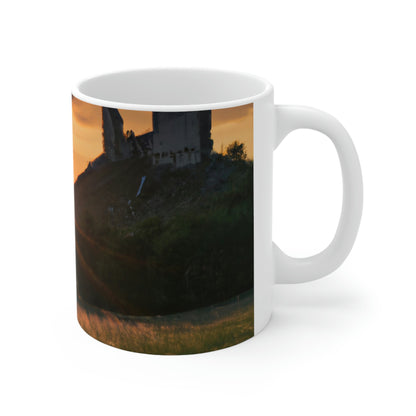 "Enchanted Evening at a Abandoned Castle" - The Alien Ceramic Mug 11 oz