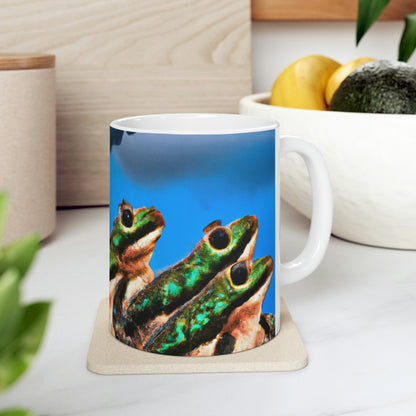 "A Frog Chorus in the Thunderstorm" - The Alien Taza de cerámica 11 oz