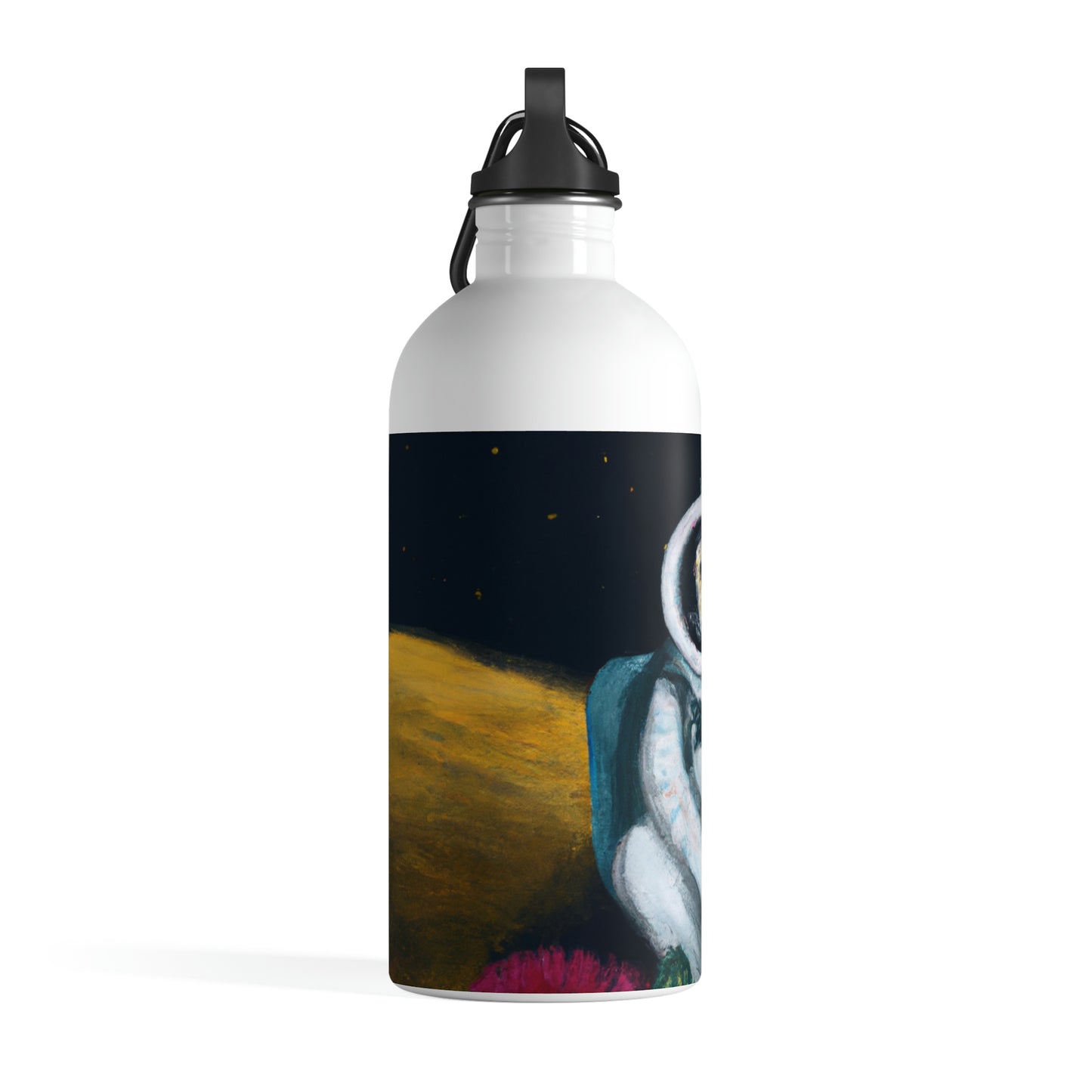 "Alone in the Dark: A Solitary Astronaut's Survival" - The Alien Stainless Steel Water Bottle