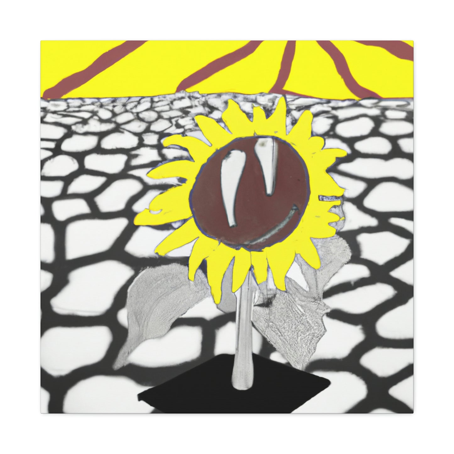 "A Sunflower Withering on a Parched Field" - The Alien Canva