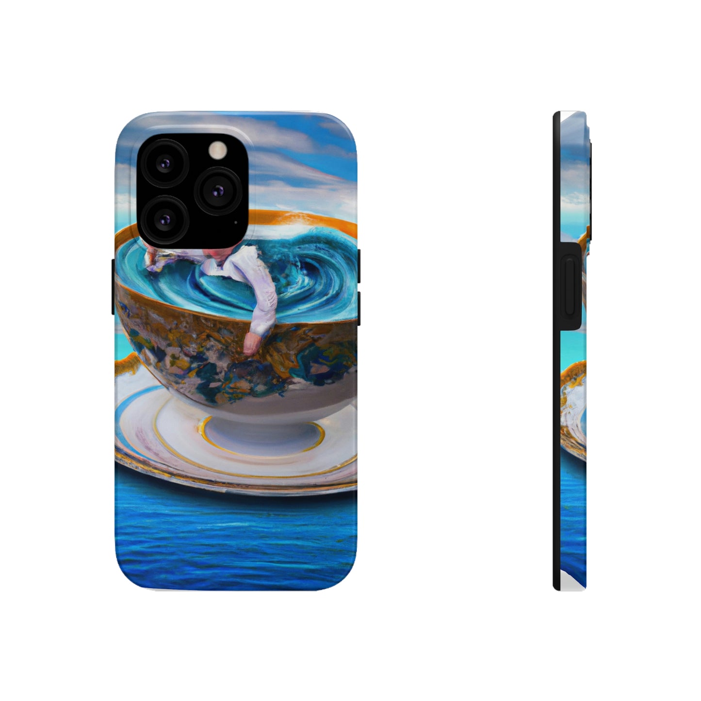 "Adrift in a China Cup: The Story of a Lost Child's Oceanic Adventure" - The Alien Tough Phone Cases