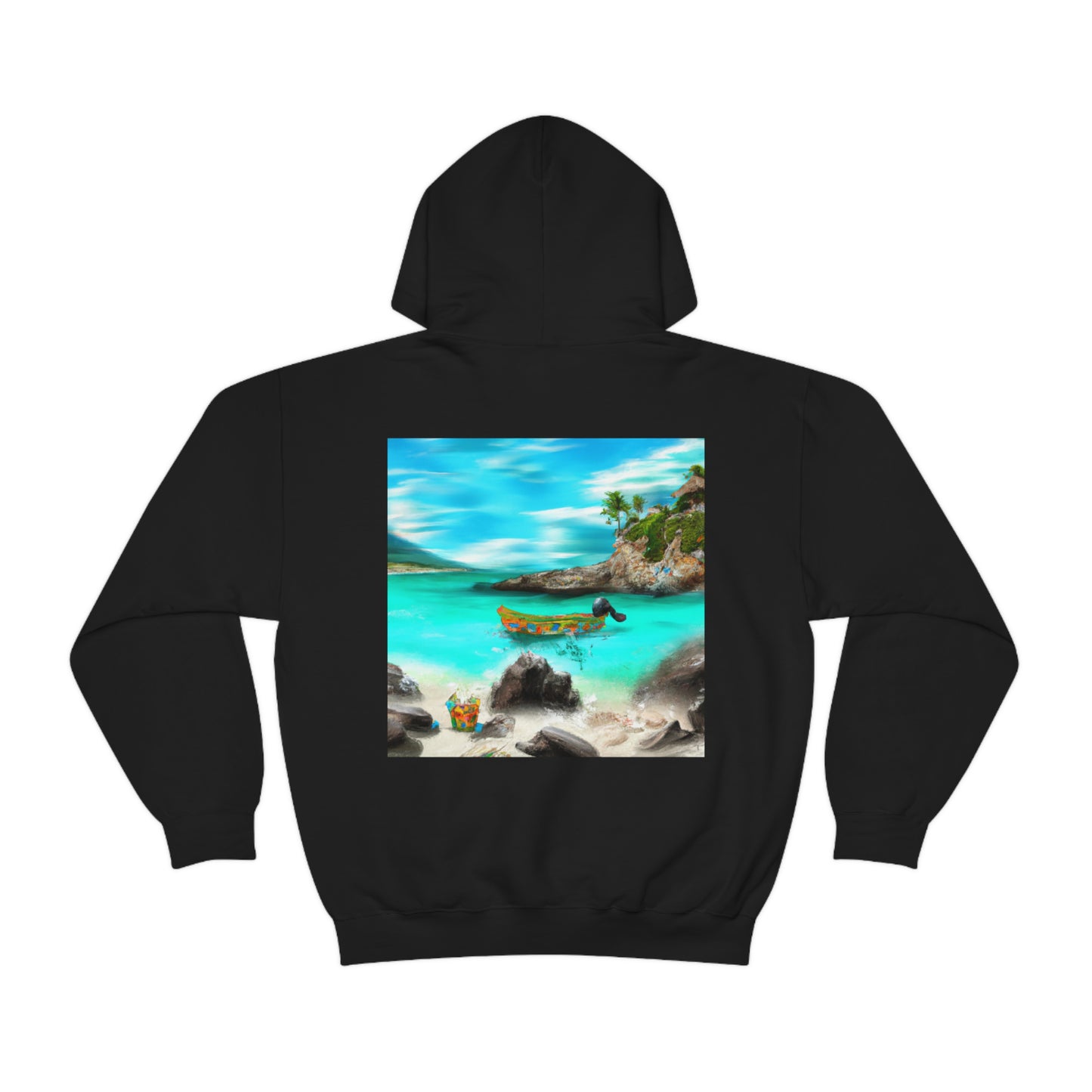 "Caribbean Fiesta on the Beach - A Digital Exploration of Mexican Culture" - The Alien Unisex Hoodie