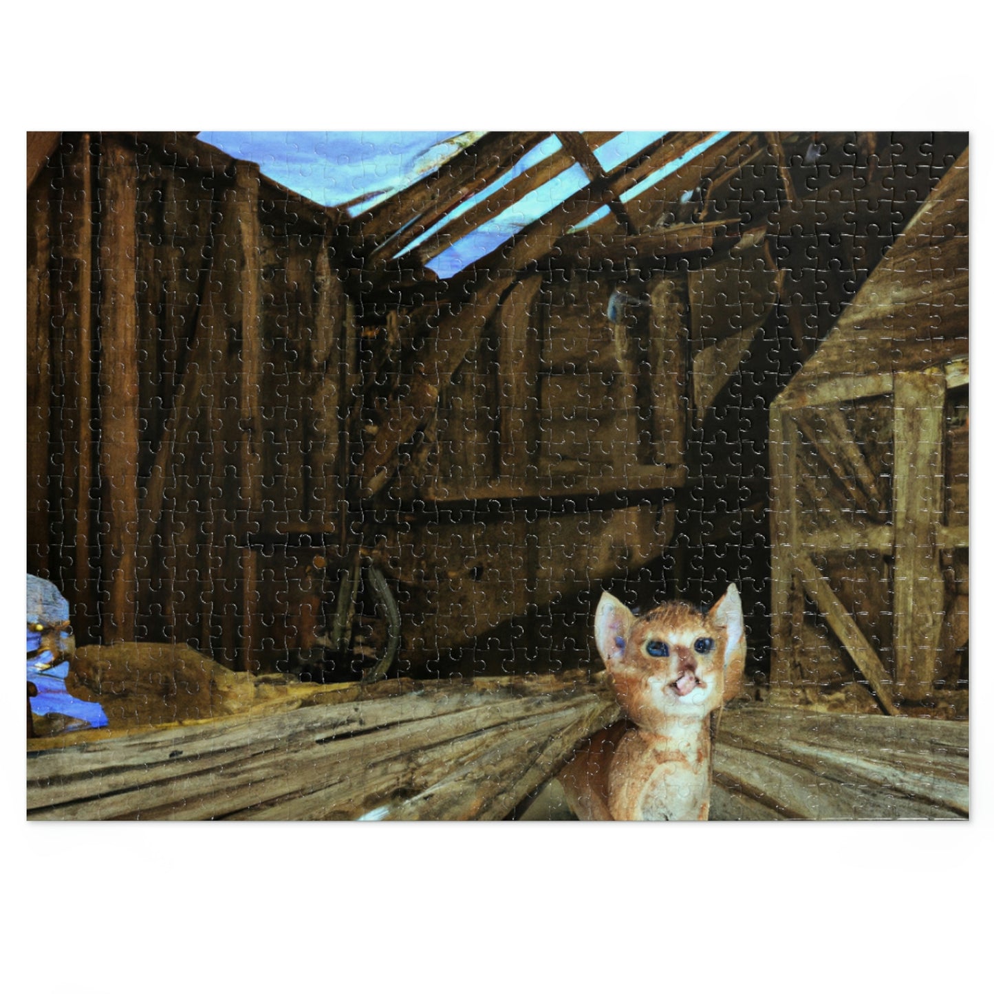 "Kitten in the Barn: A Lost Tale of Love and Courage" - The Alien Jigsaw Puzzle