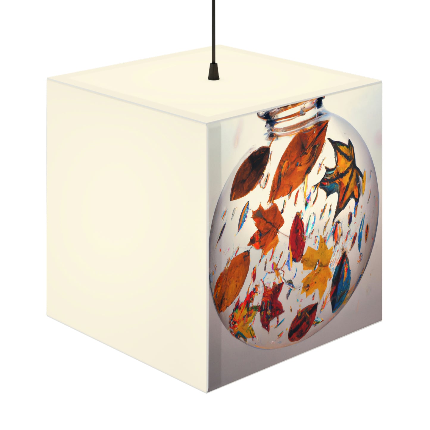 "Autumn in a Glass Globe" - The Alien Light Cube Lamp