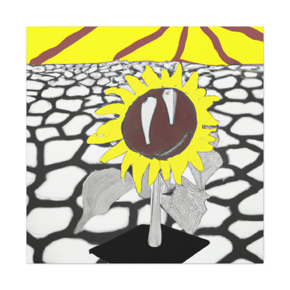 "Un girasol que se marchita en un campo reseco" - The Alien Canva