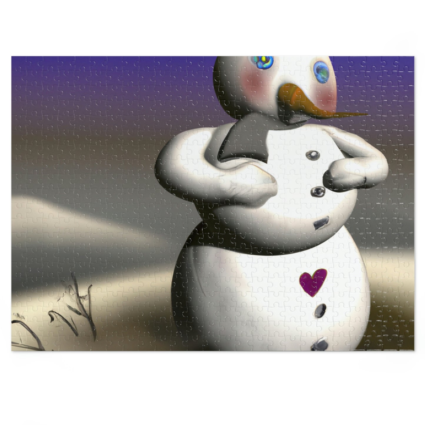 "Chilly But Hopeful: The Snowman's Quest For A Hug" - Das Alien-Puzzle