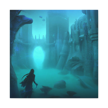 "Das verlorene Atlantis: Eine gefrorene Unterwasserstadt" - The Alien Canva