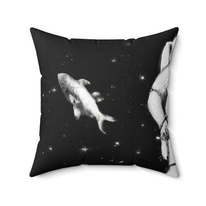 "A Celestial Sea Dance" - The Alien Square Pillow