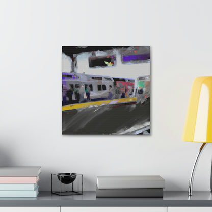 "Harboring the Hustle: Capturing the Vibrancy of the Train Station" - Canvas