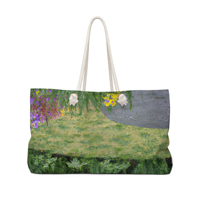 "Rainy Refuges: Uncovering the Fortune of a Garden Under an Umbrella" - The Alien Weekender Bag