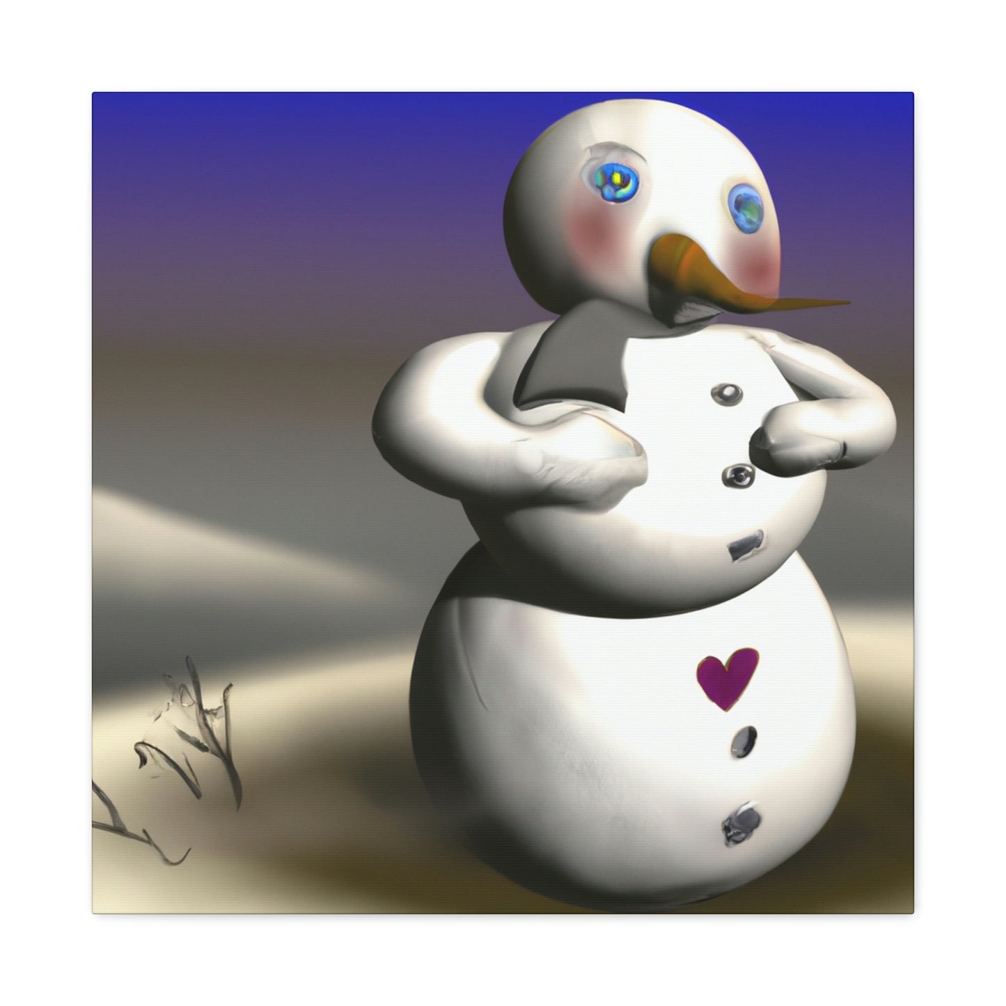 "Chilly But Hopeful: Die Suche des Schneemanns nach einer Umarmung" - The Alien Canva