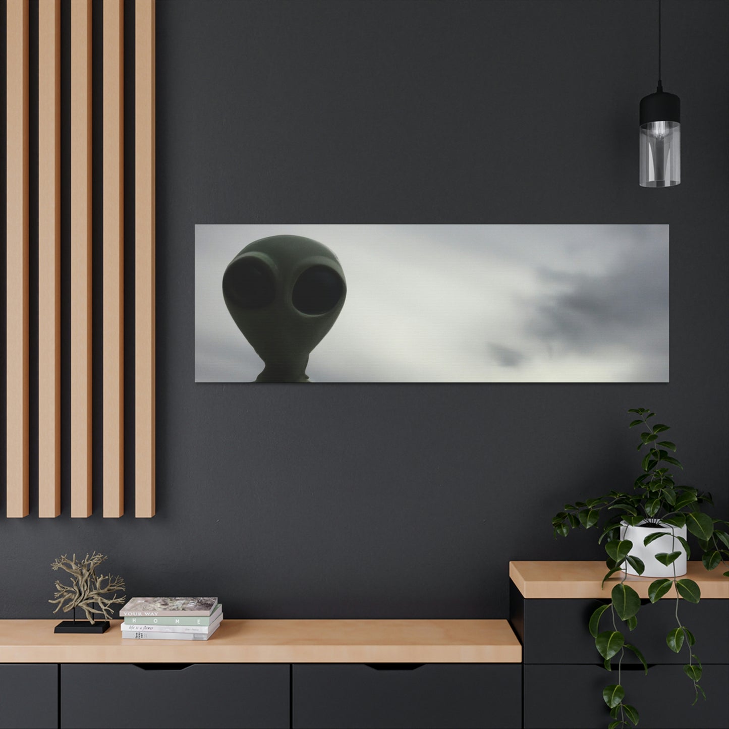 "Im Universum treiben" - Die Alien-Canva