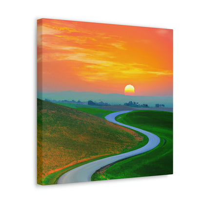 Vibrant Sunrise Painter - Canvas