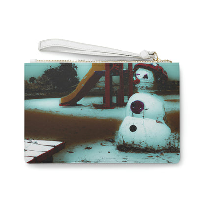 "Muñeco de nieve melancólico en un patio de recreo silencioso" - The Alien Clutch Bag