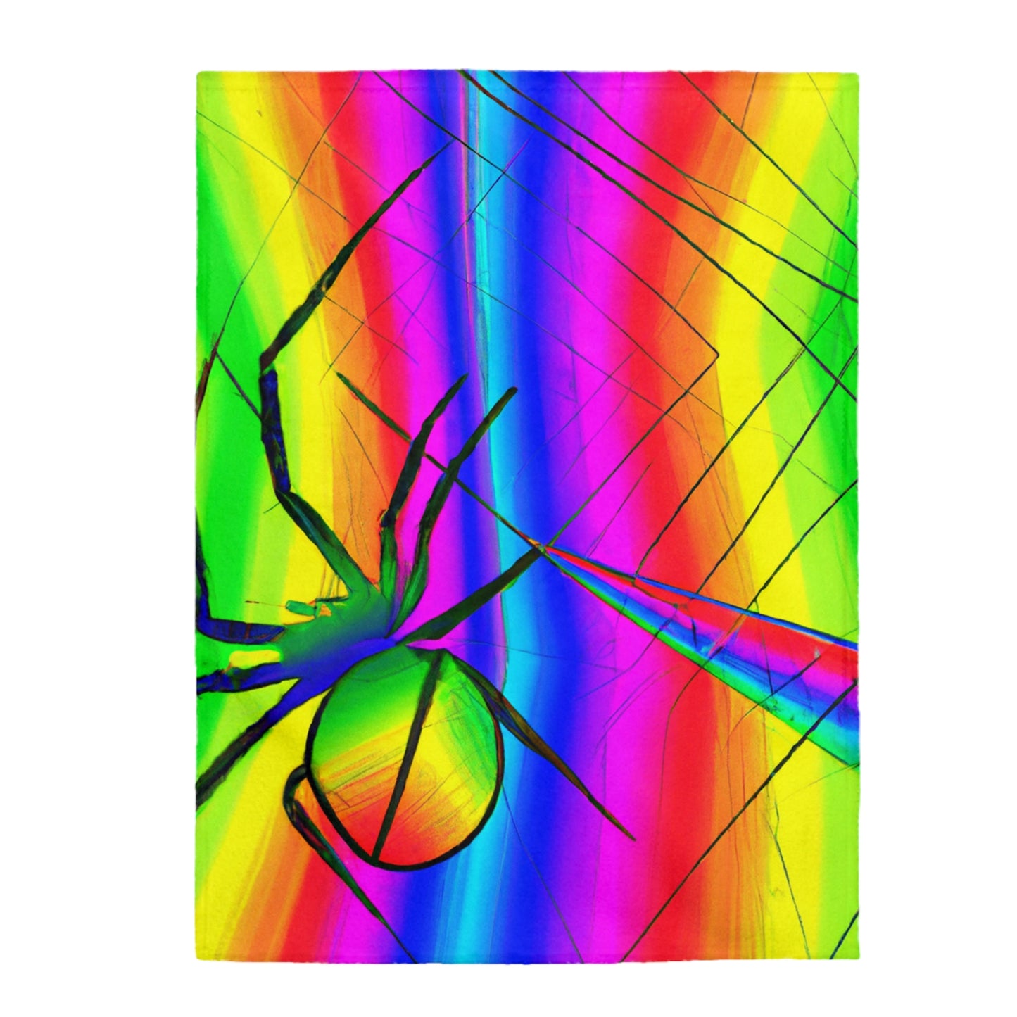 "A Spinnerette's Prismatic Web" - The Alien Velveteen Plush Blanket