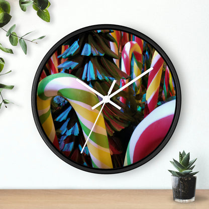 "Candy Cane Wonderland" - The Alien Wall Clock