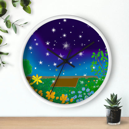 "Un jardín celestial de color" - El reloj de pared alienígena