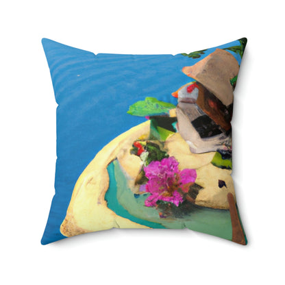 "Island Paradise in the Sky" - The Alien Square Pillow